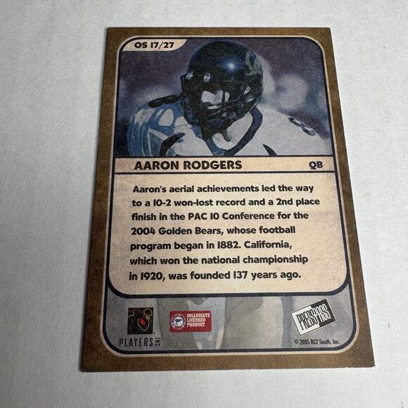 RARE 2005 Press Pass SE Aaron Rodgers Old School #17/27 RC ROOKIE CARD VTG - Picture 4 of 7